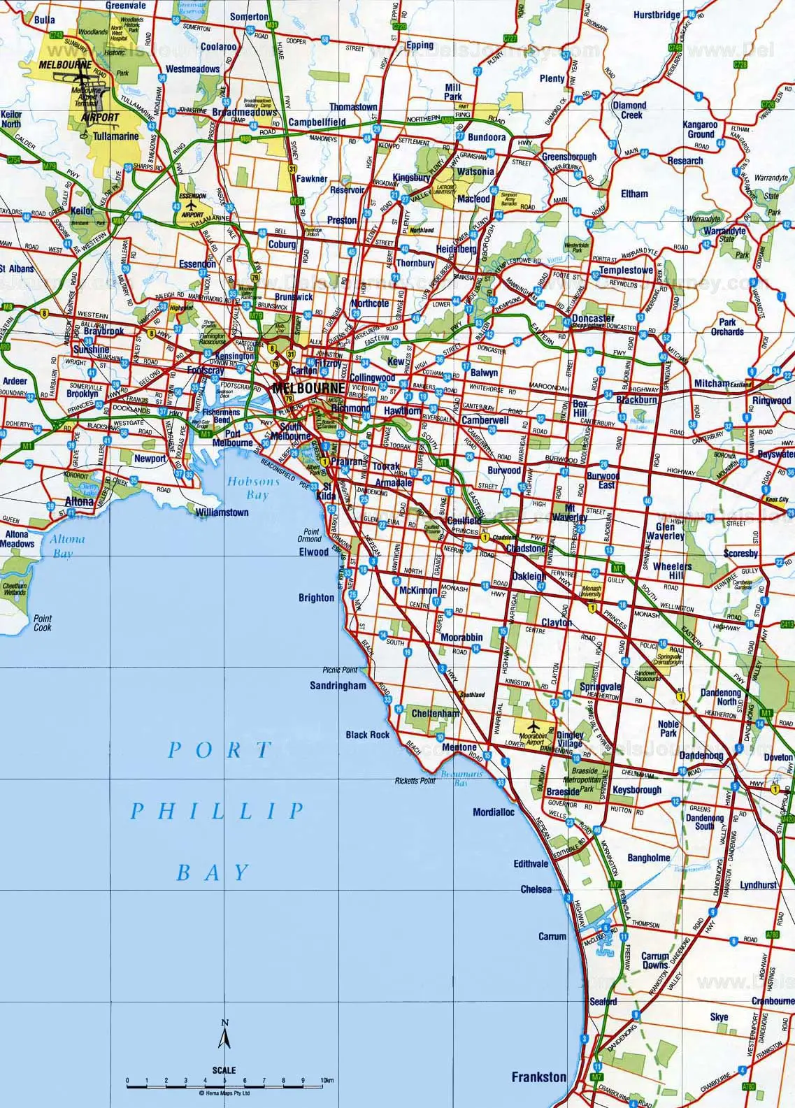 Map of Melbourne - Mapsof.net
