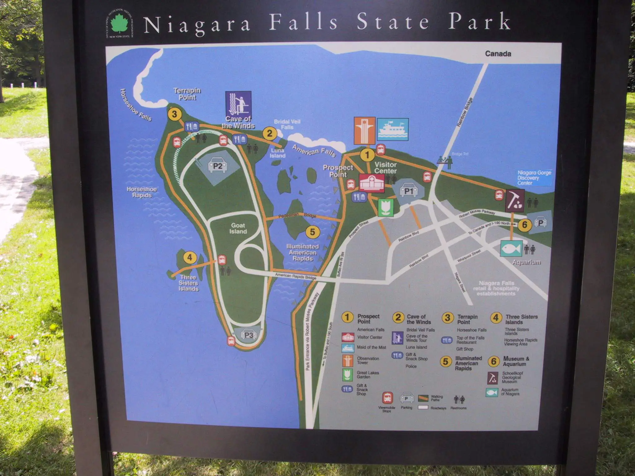Us Map Niagara Falls