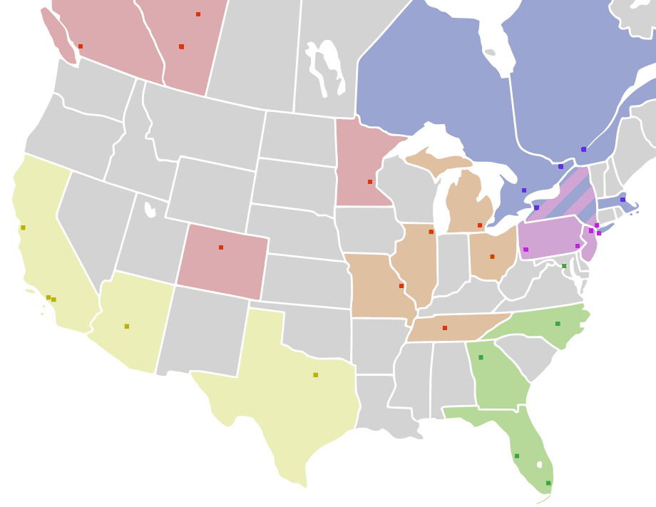 Canada And Usa Map North America