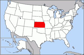 where is kansas on the us map Map Of Usa Highlighting Kansas Mapsof Net where is kansas on the us map