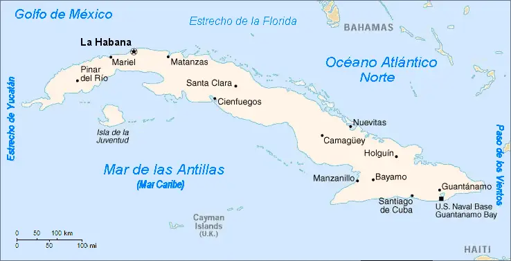 hawaii mapa. Mapa De Cuba