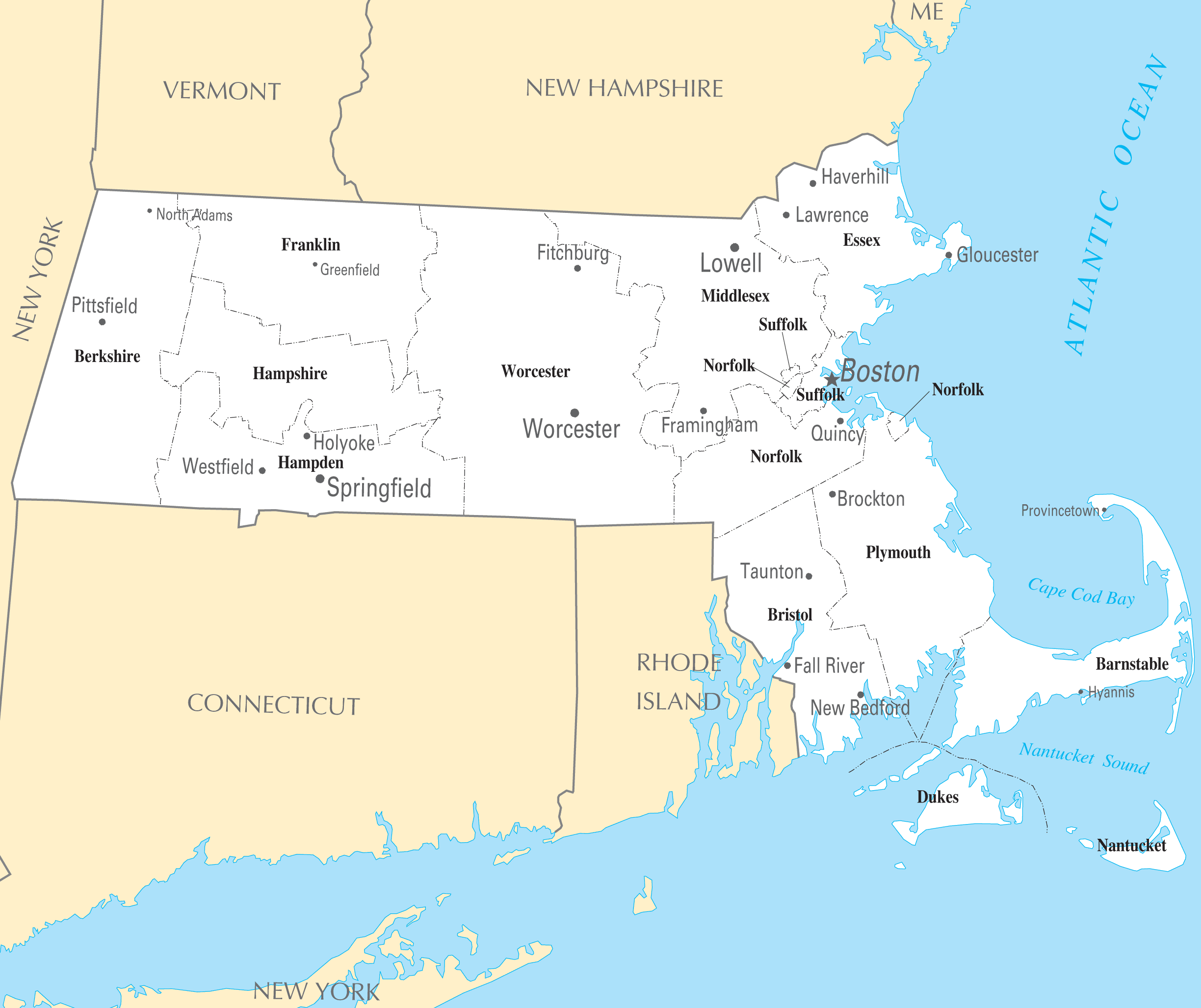 Massachusetts Cities And Towns 