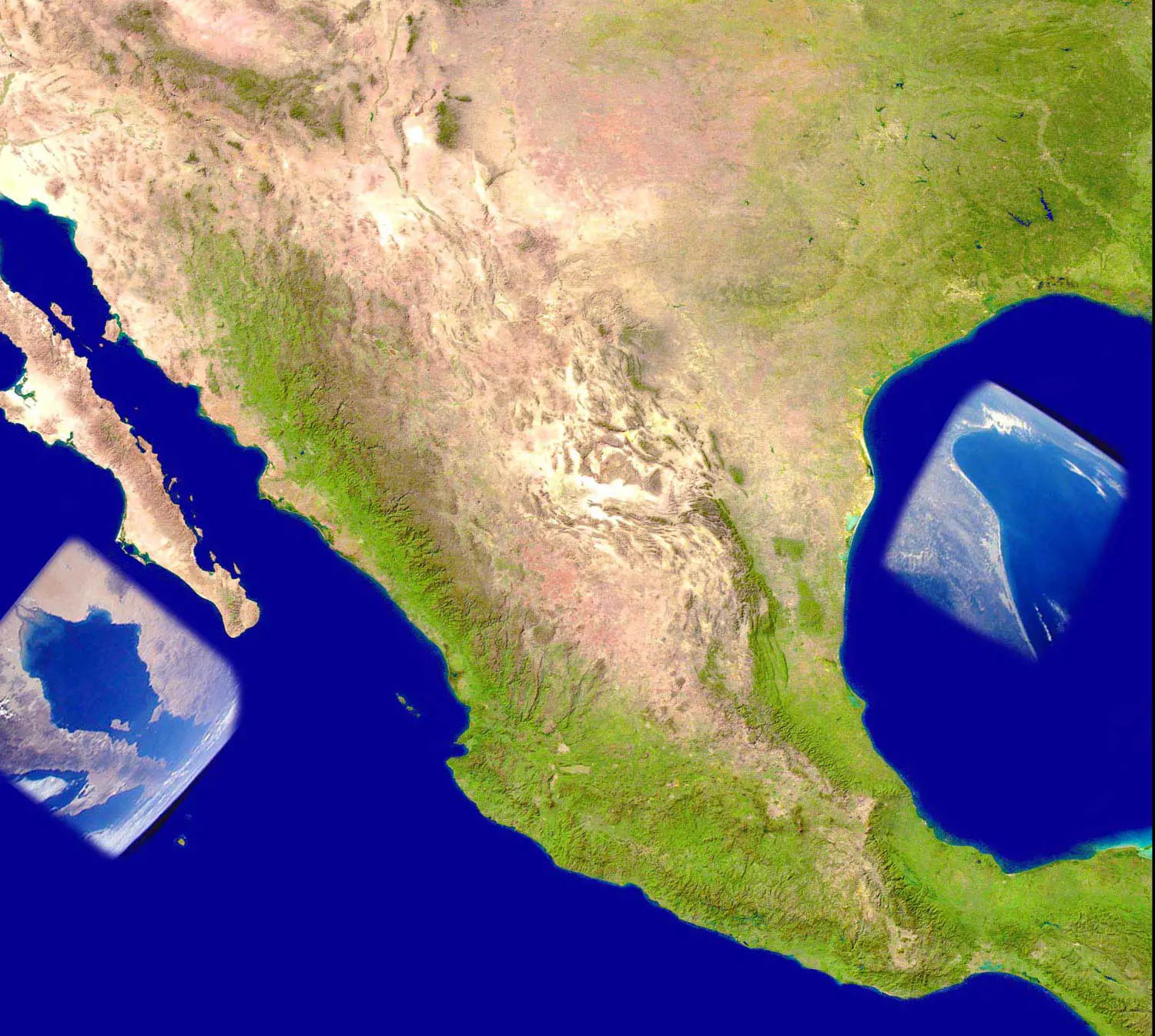 Satellite Map Of Mexico