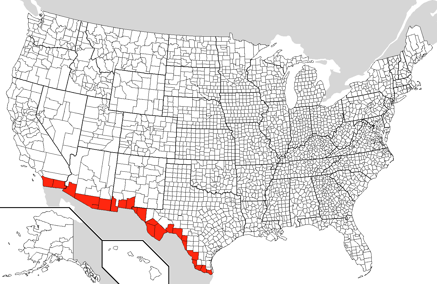 Us Map Borders