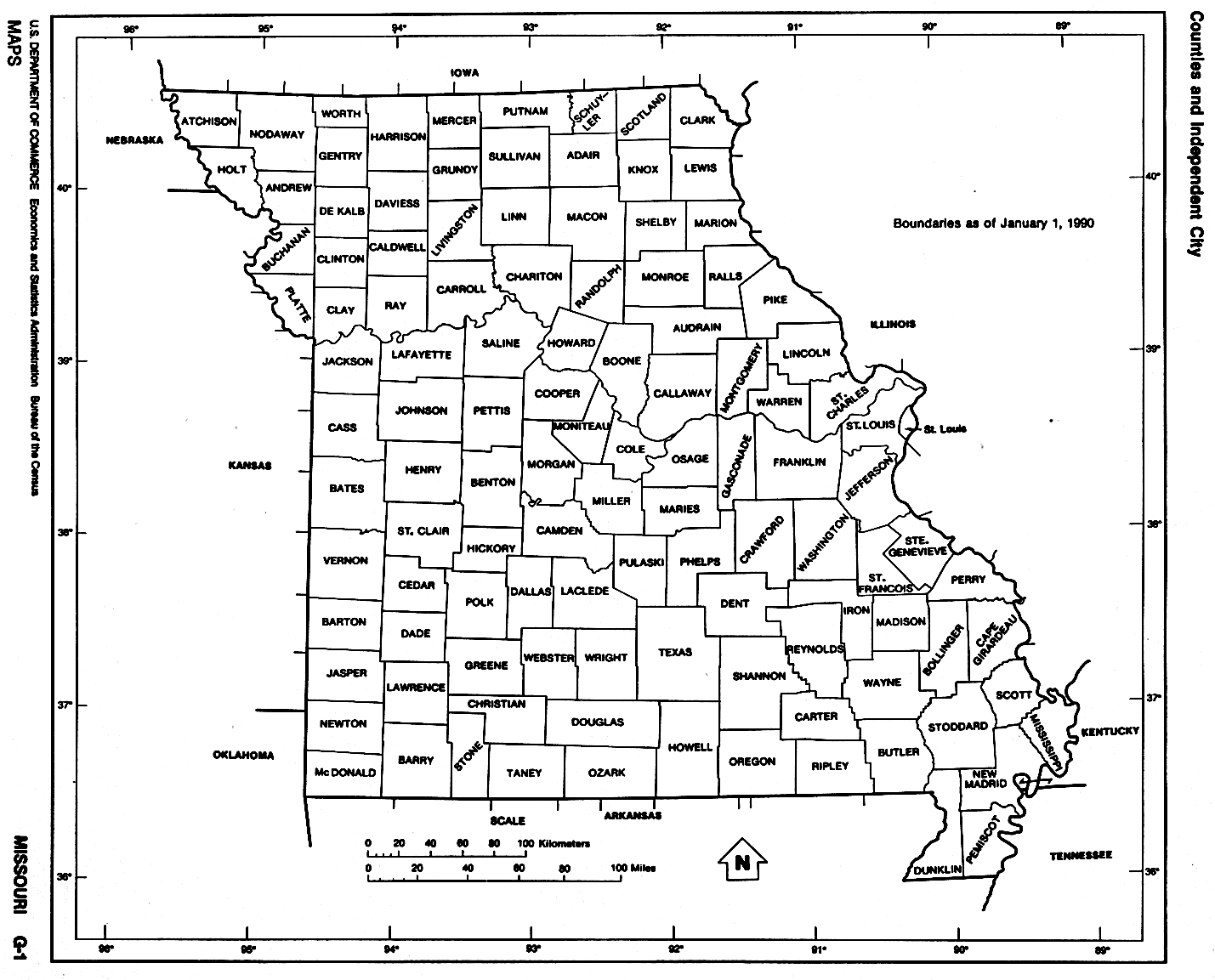 Very popular image: Missouri County Map MO