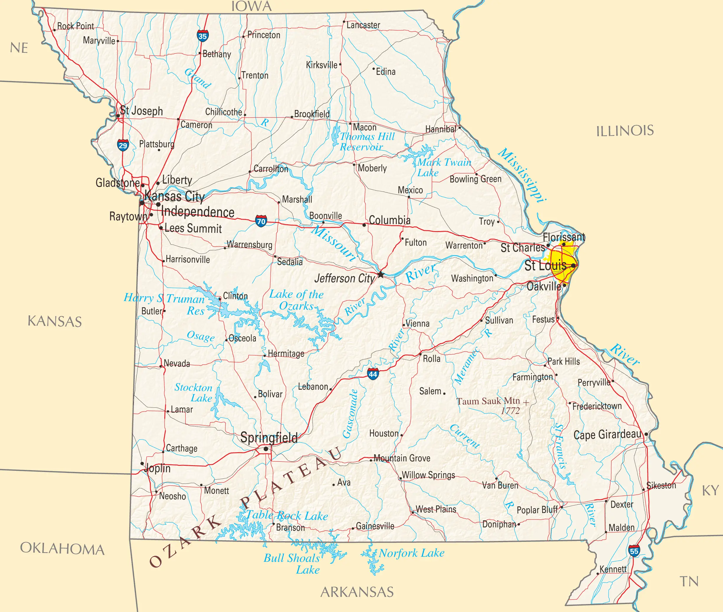 Missouri Reference Map •