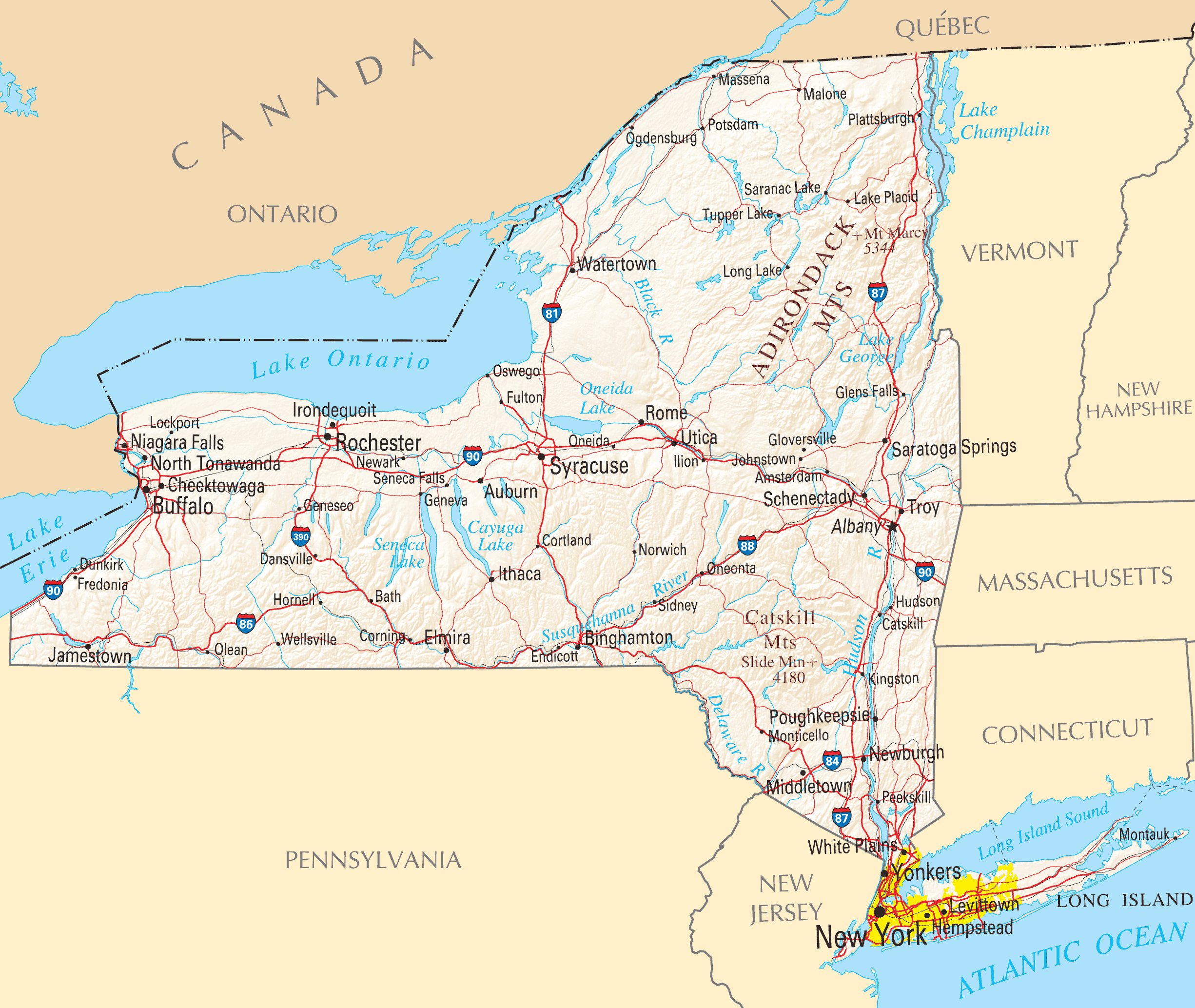 New York Reference Map Mapsof Net
