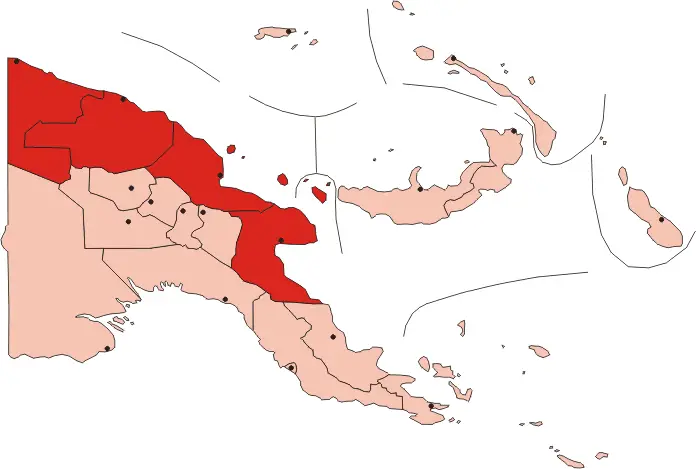 a map of papua new guinea. Papua New Guinea Momase Region