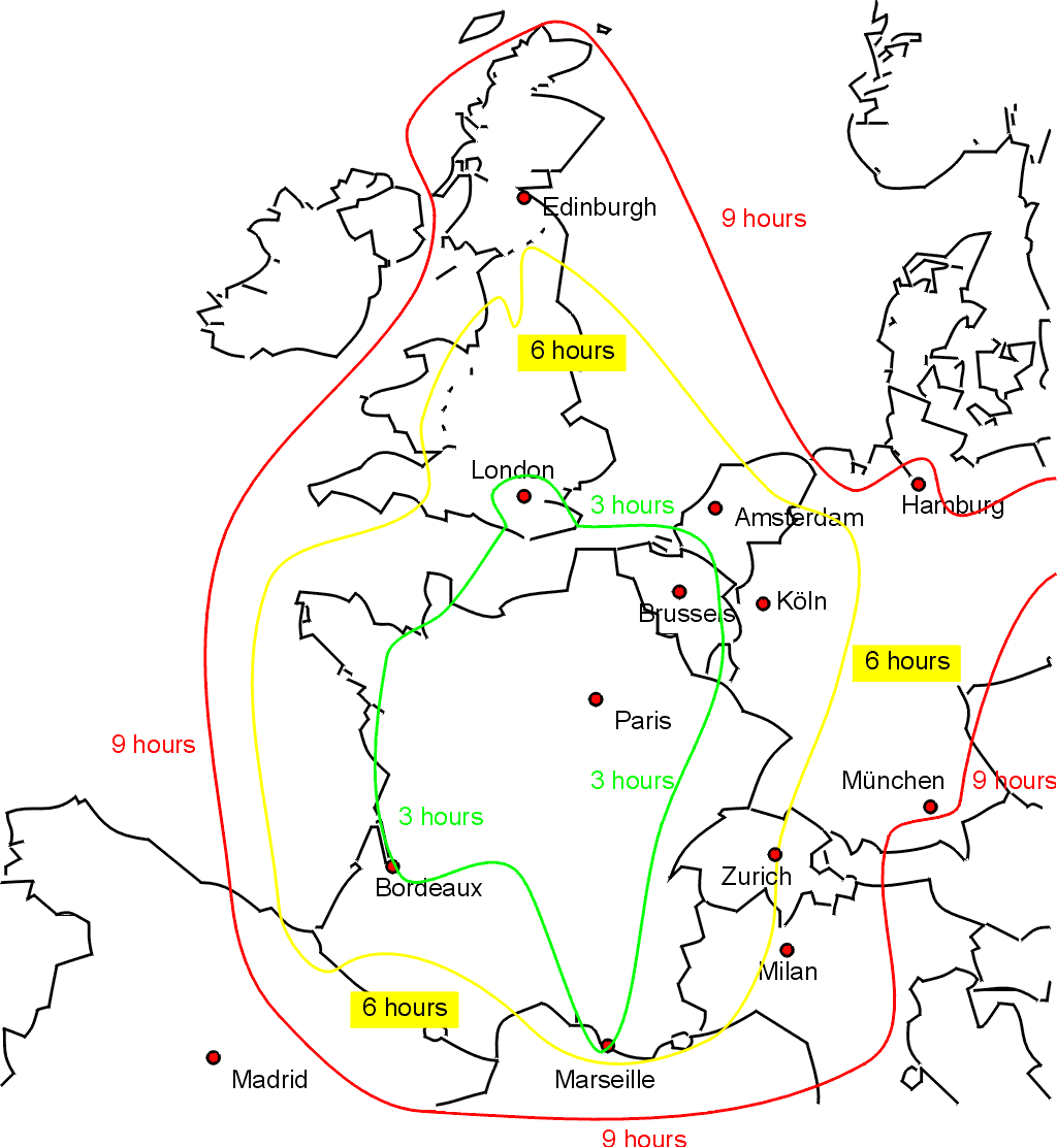 Map Of Europe Trains