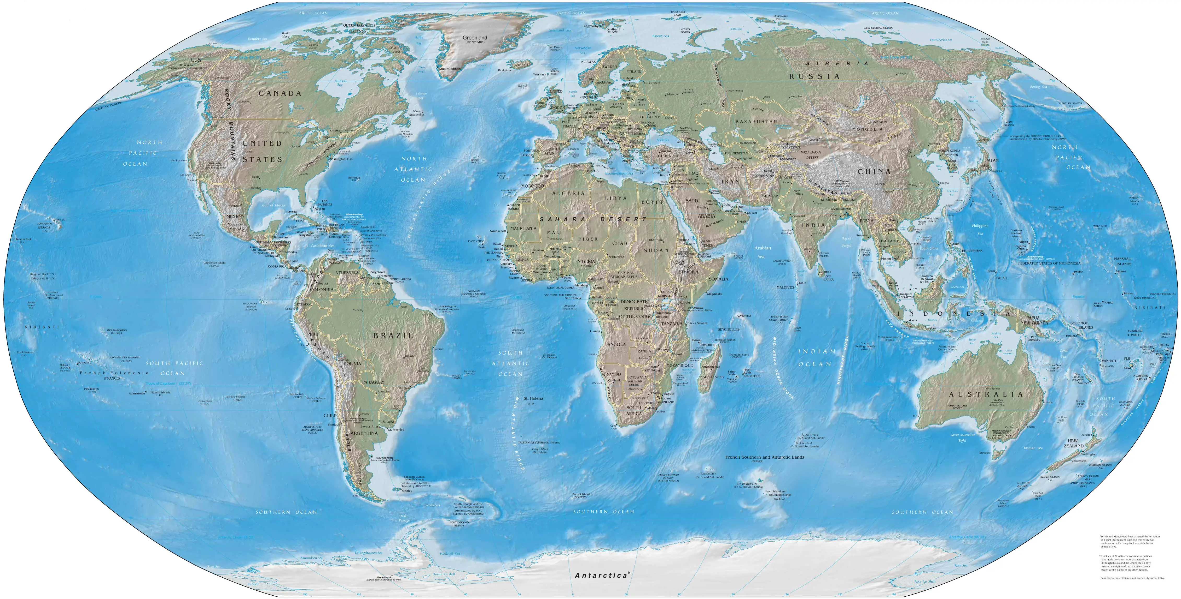 Full Screen World Map