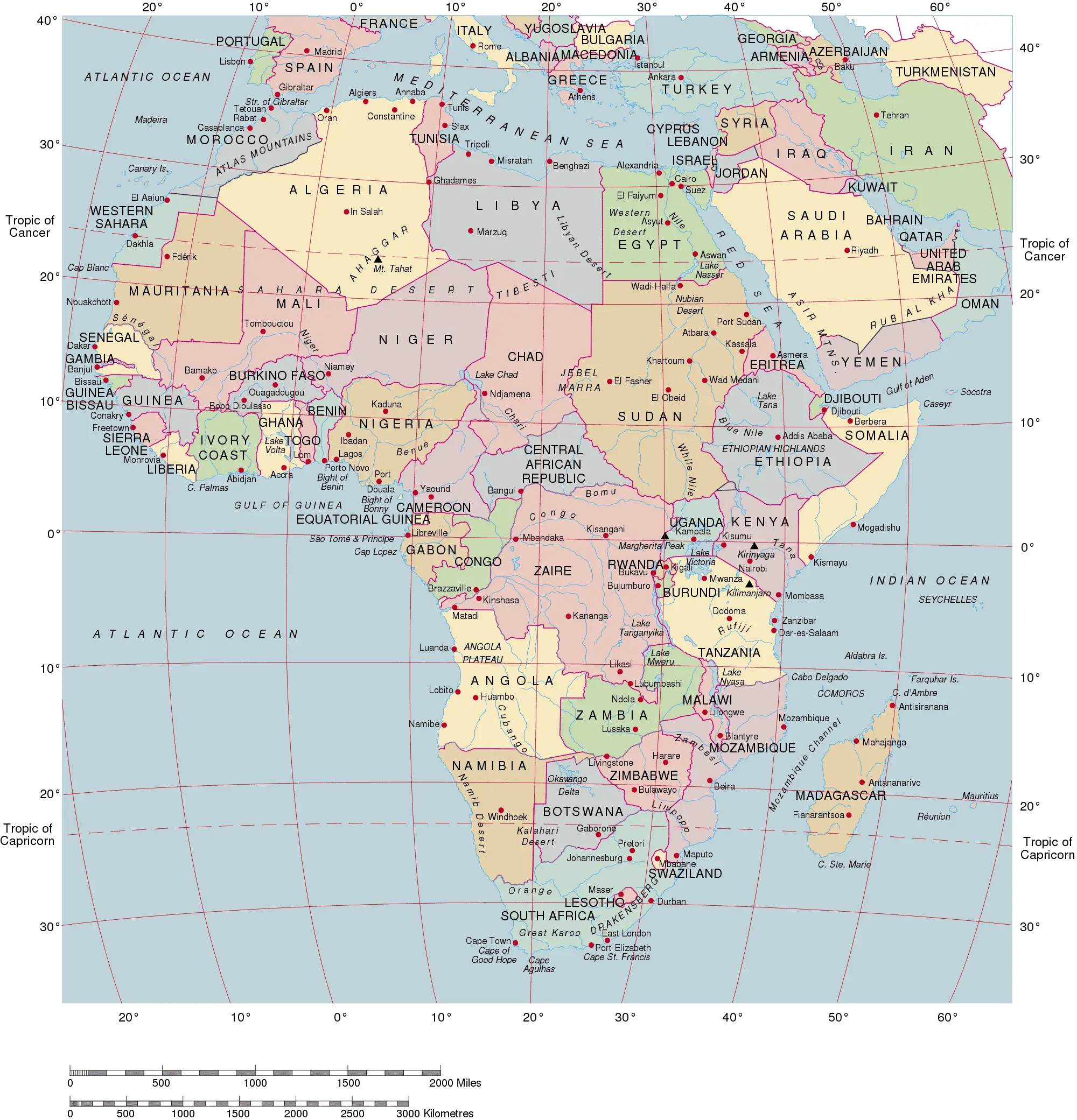 Political Map Of Africa Mapsof Net