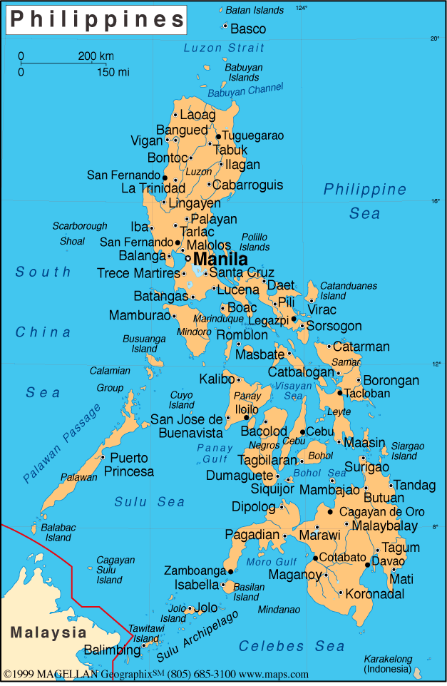 political maps of florida. Political Map Of Philippines
