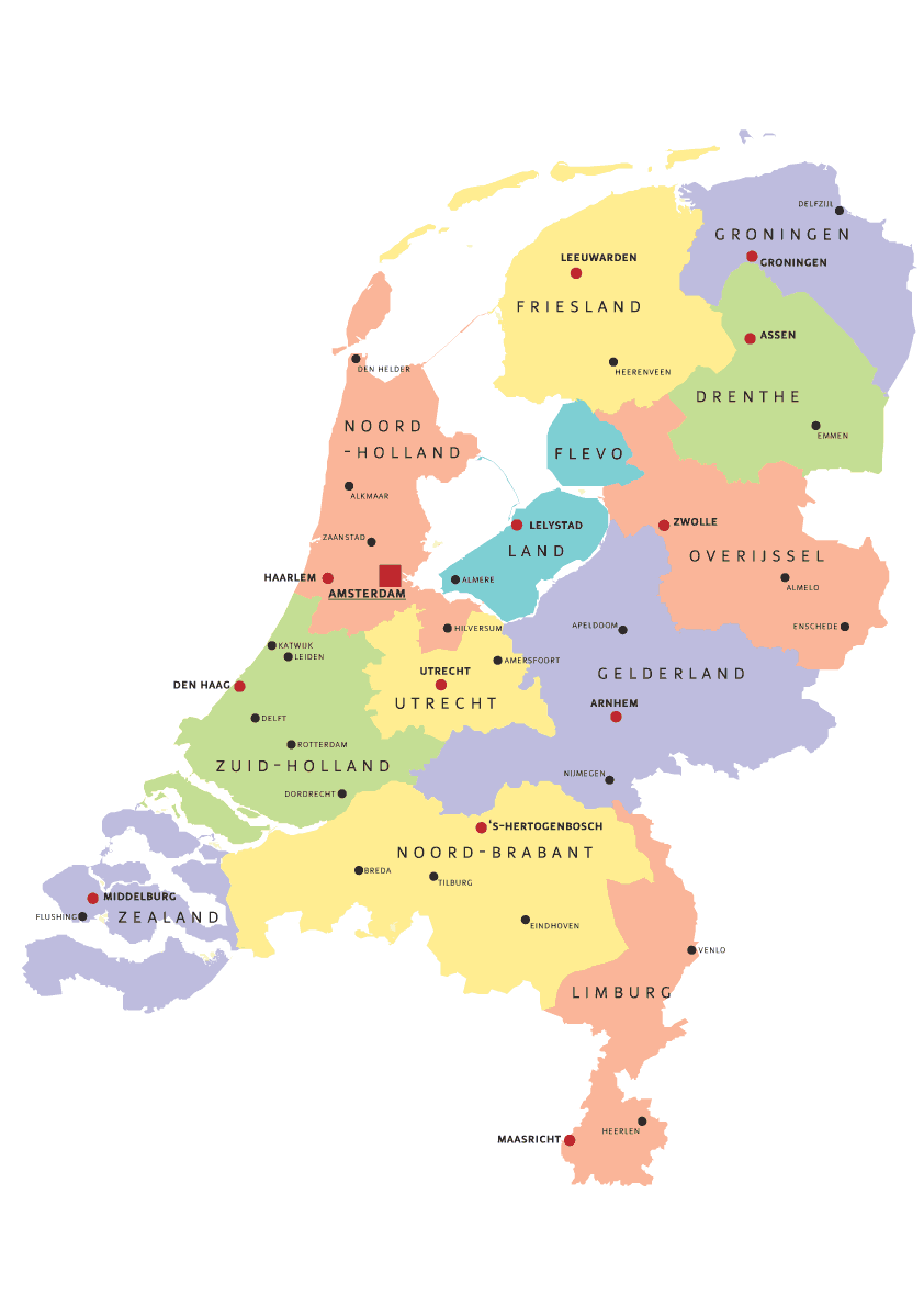 Provinces Of The Netherland MapSof Provinces Of The Netherland MapSof