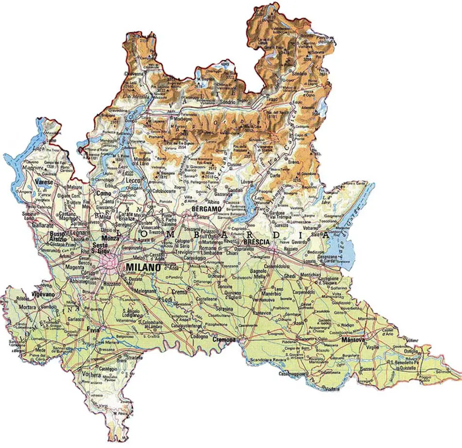 Map Of Lombardy