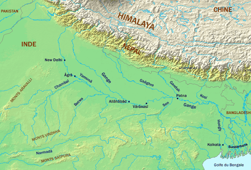 Hover to zoom map. Click on the River Ganges And Tributaries to view 