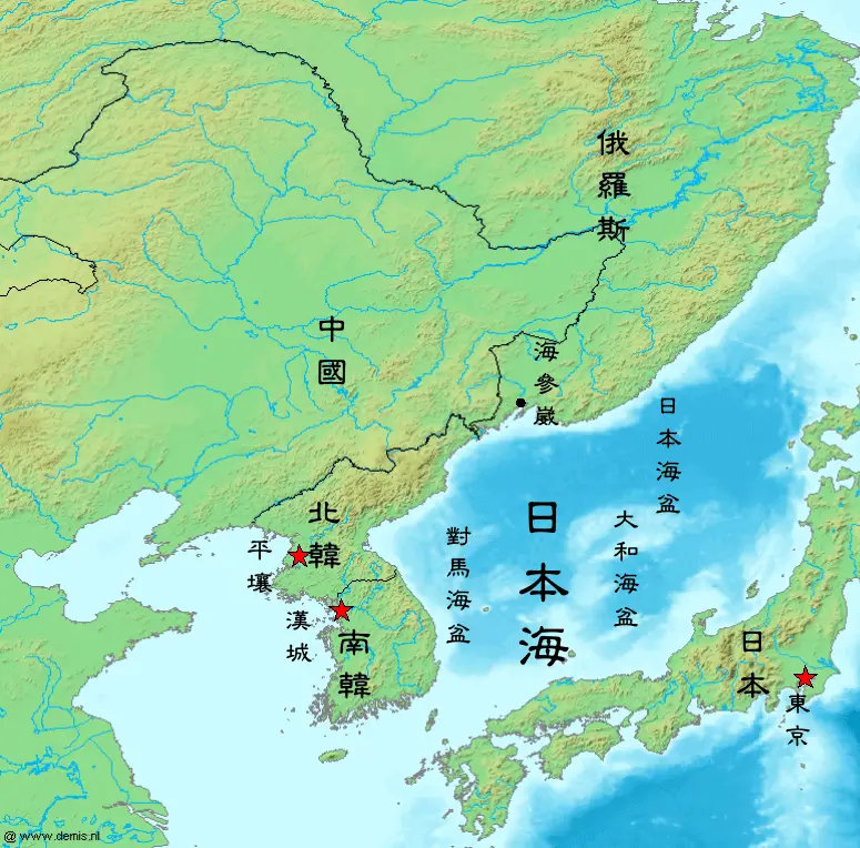 japan map. Sea Of Japan Map Zh Classical