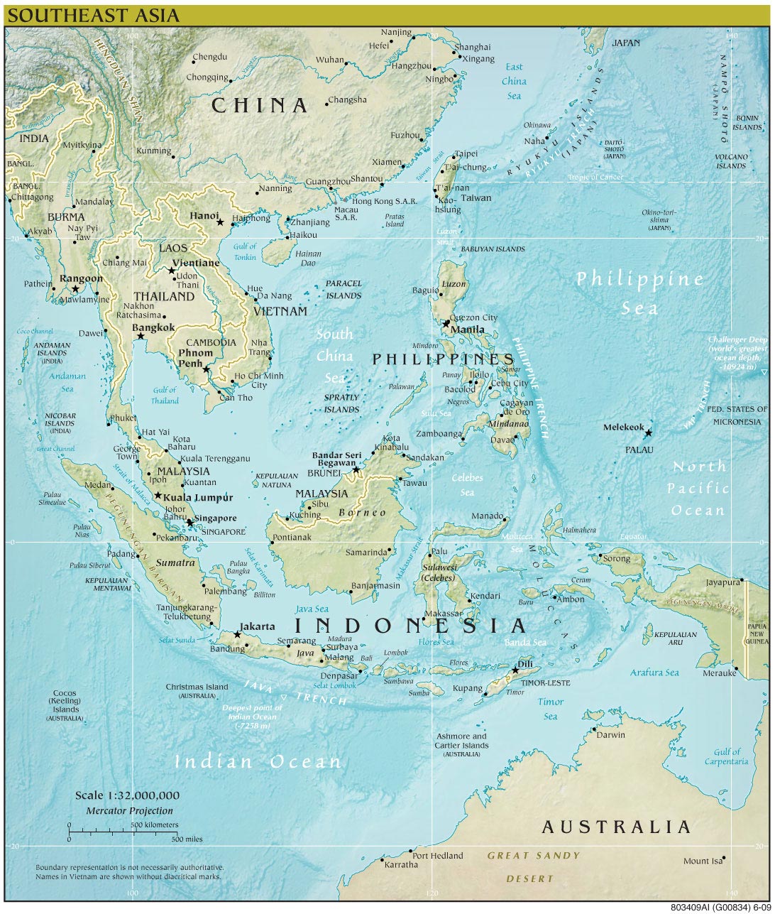 Southeast Asia Physical Mapsof