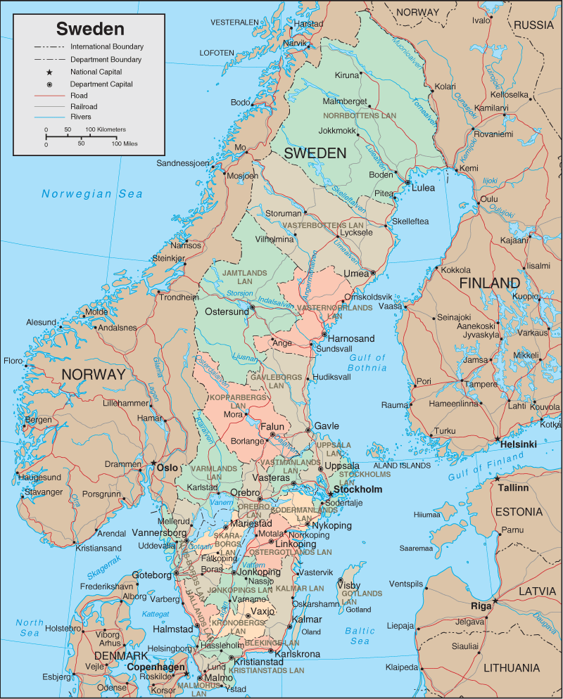 Sweden Map • Mapsof.net