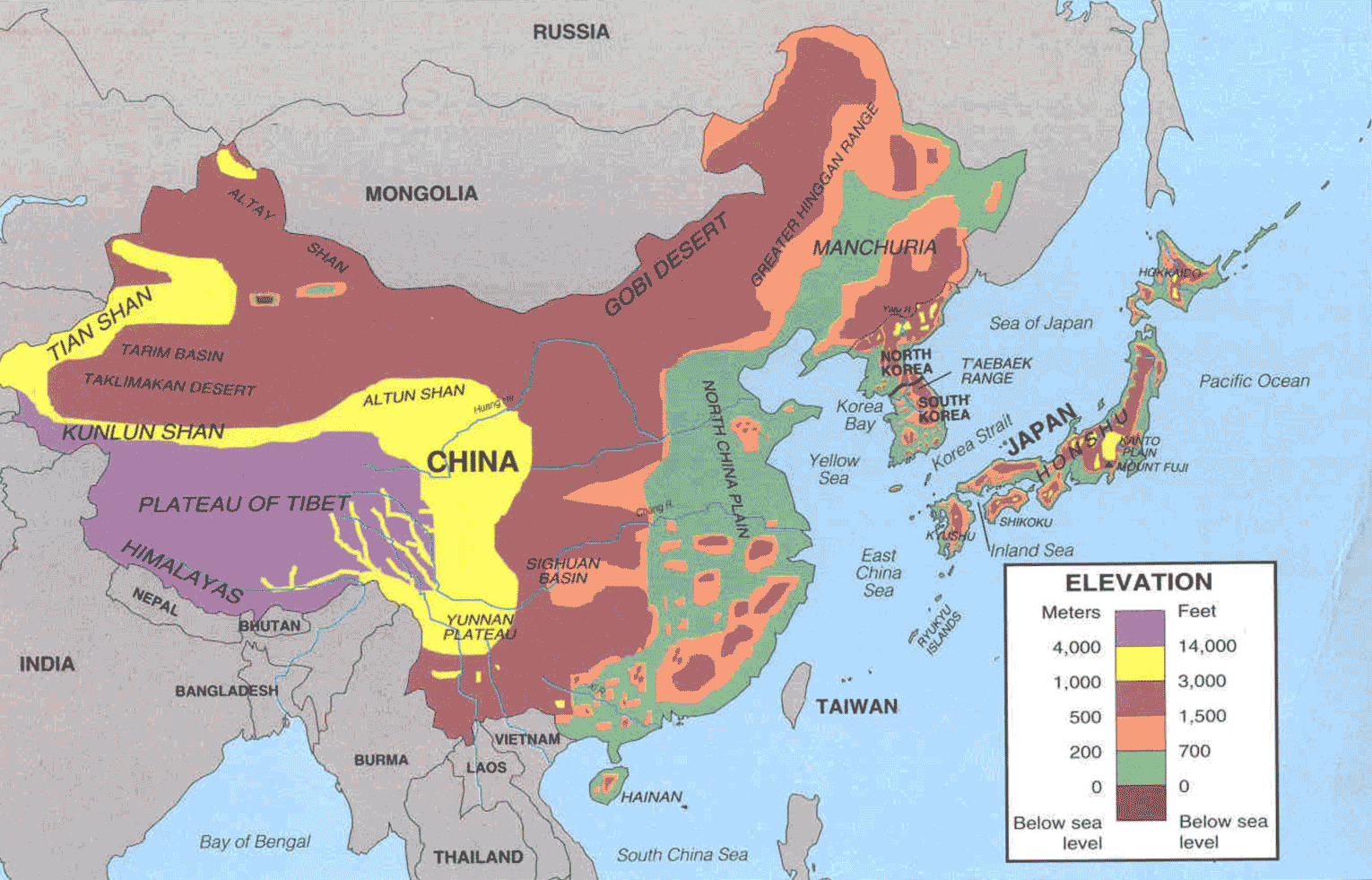 topographic map of china for kids Topography Map Of China Mapsof Net topographic map of china for kids