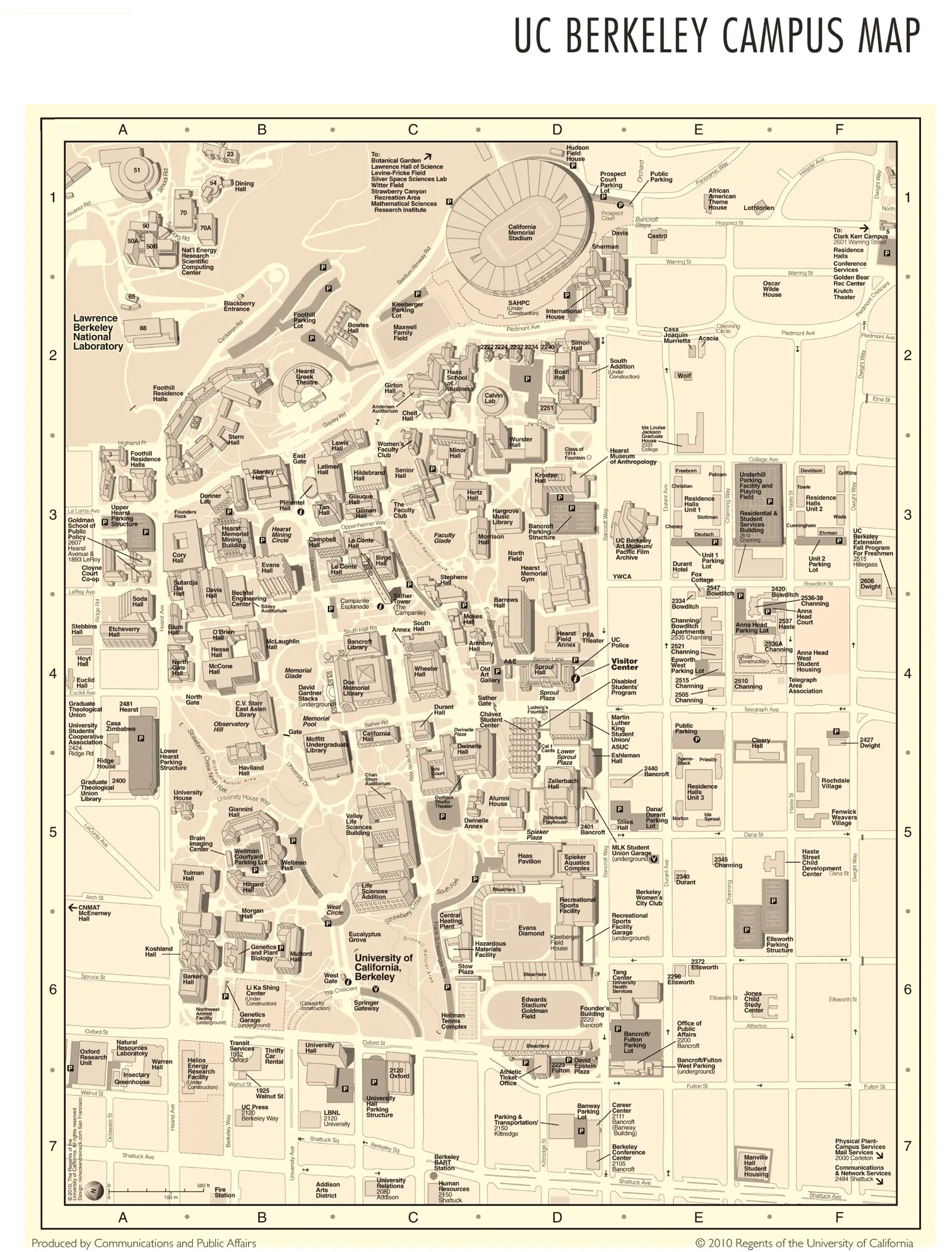 Uc Berkeley Campus Map Mapsof Net