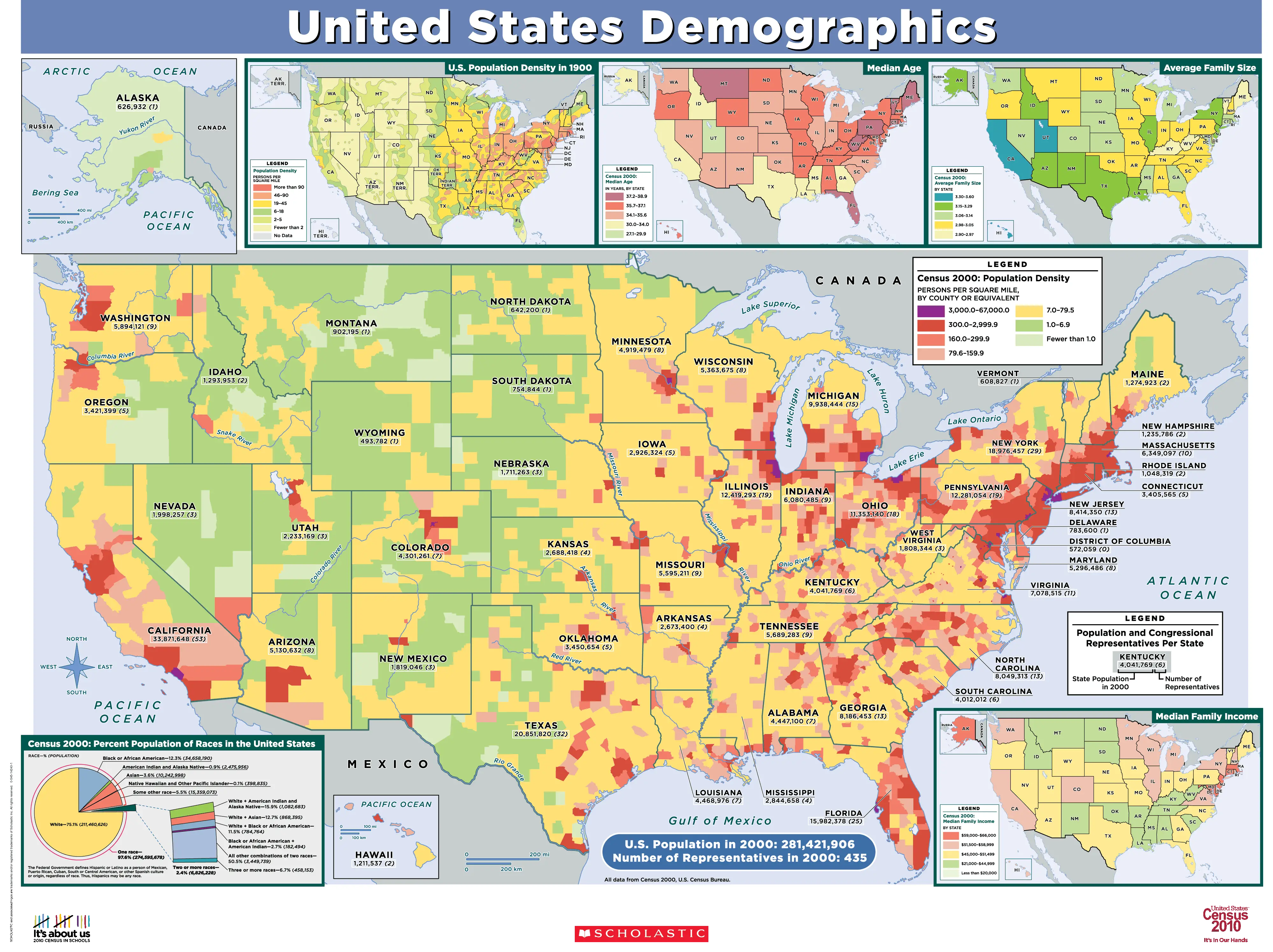 Us Demographics Map 2010 Mapsof Net