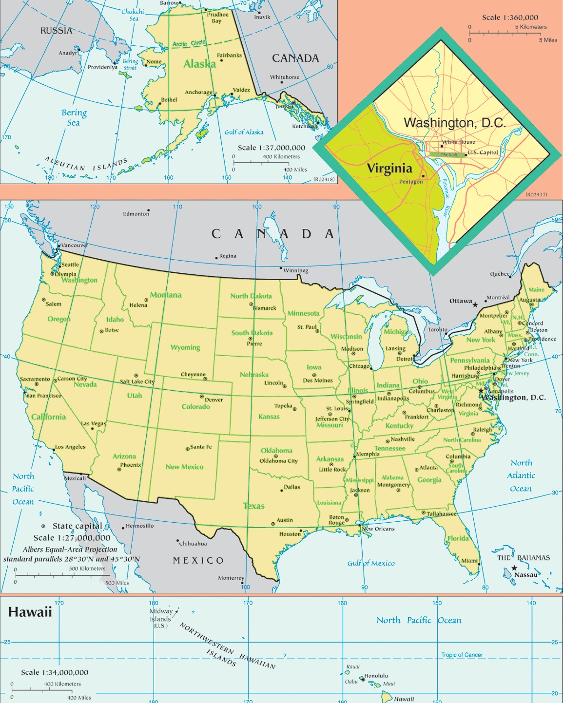The Usa Map United States