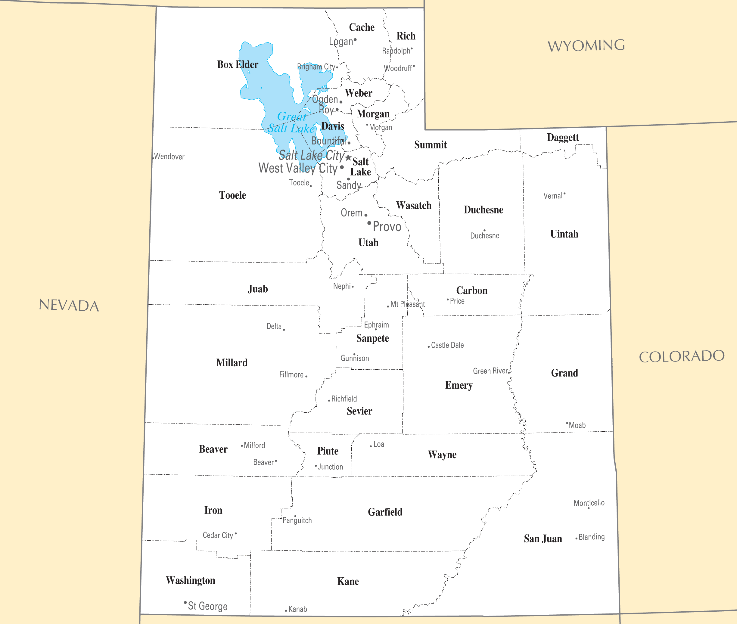 List of: Cities and Towns in Utah