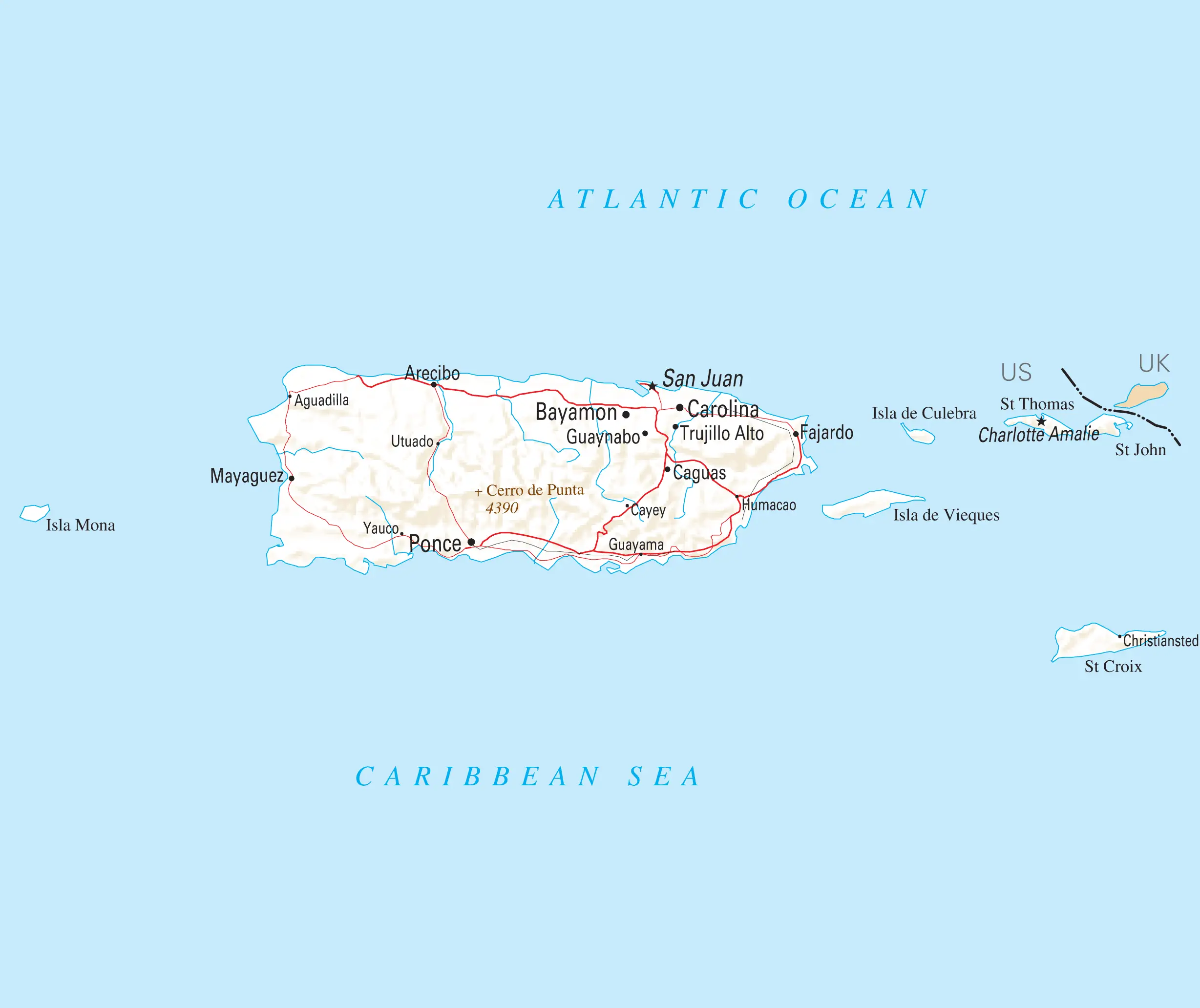 Virgin Islands Reference Map •