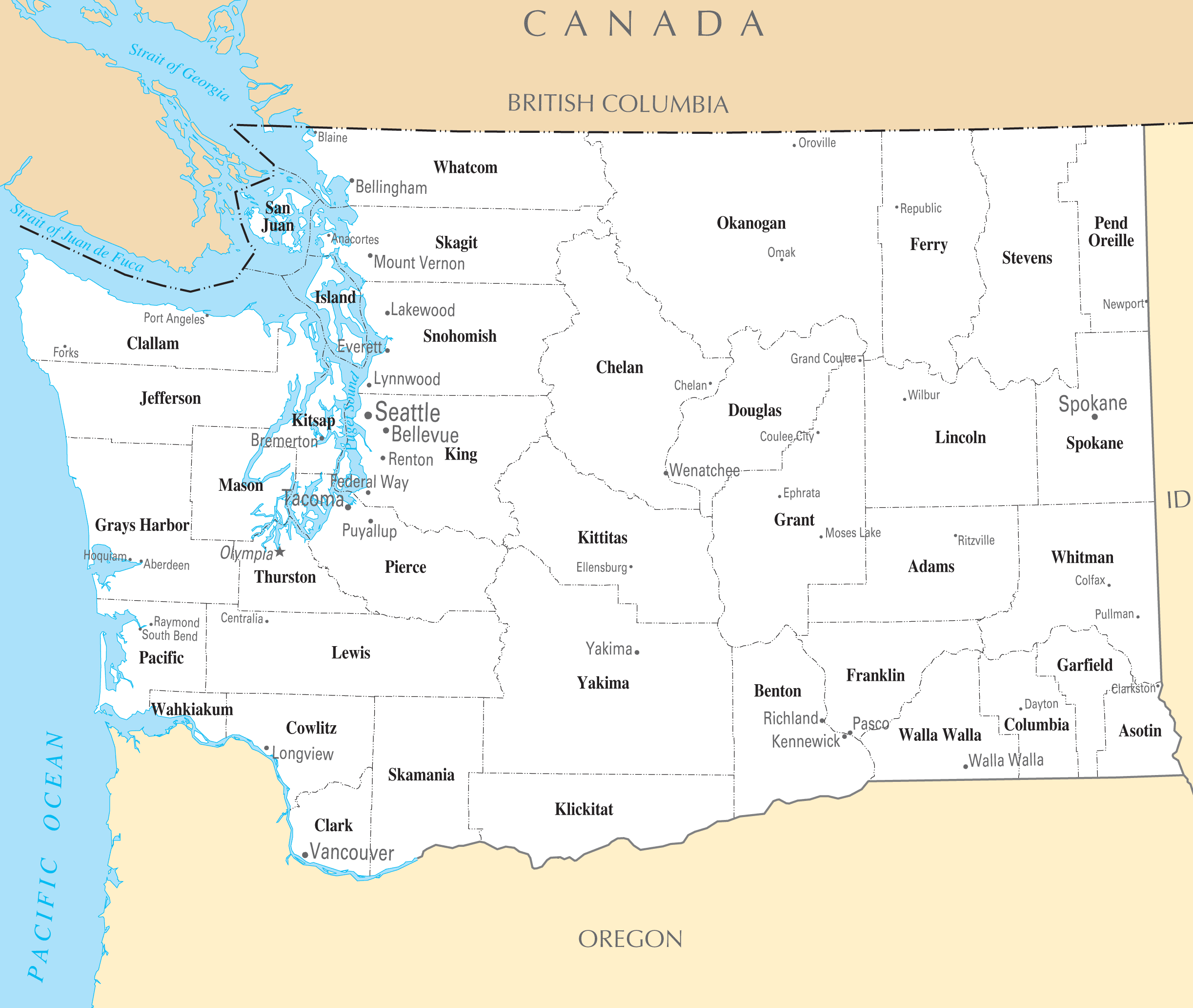 washington map with cities and towns Washington Cities And Towns Mapsof Net washington map with cities and towns