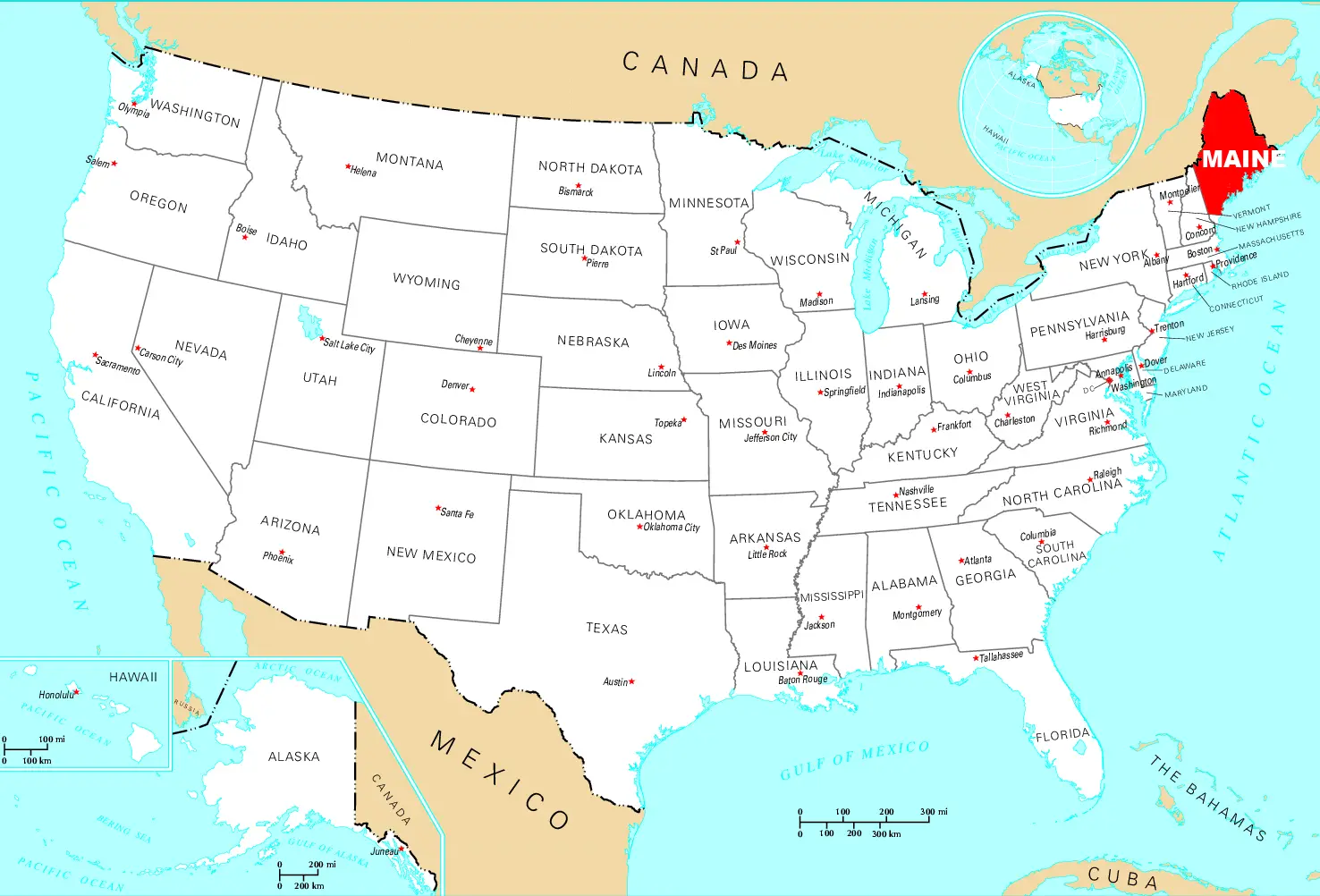 Where Is Maine Located Mapsof Net