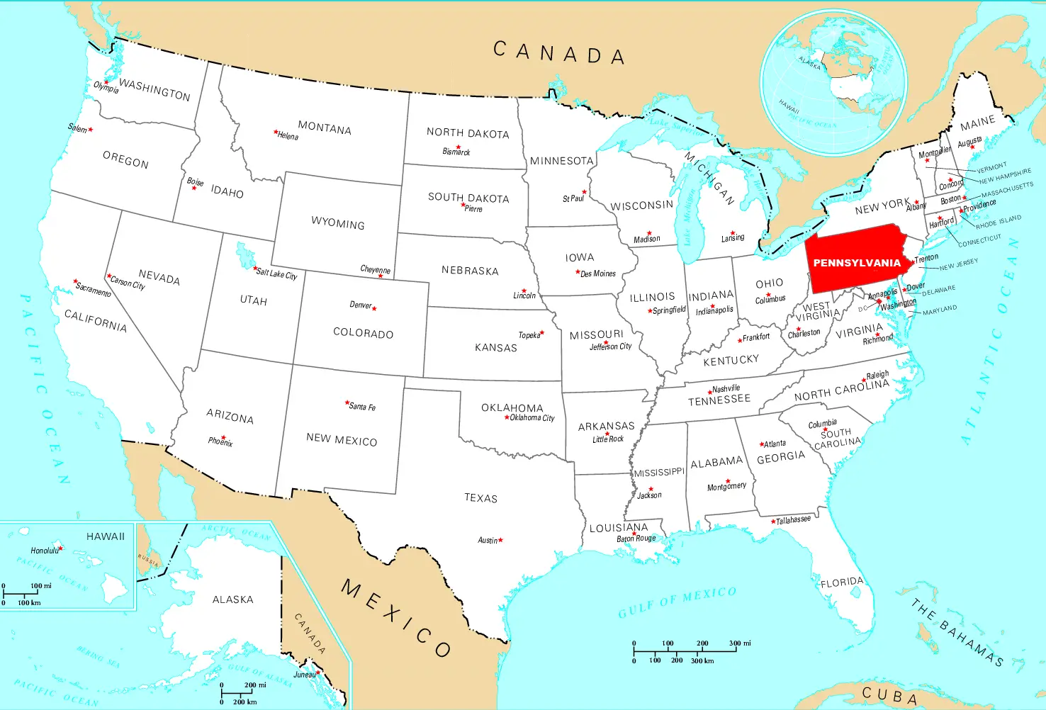 Where Is Pennsylvania Located • Mapsof.net