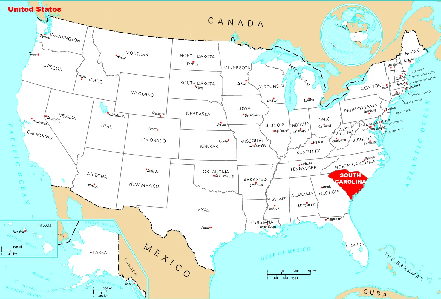 Where Is South Carolina Located • Mapsof.net
