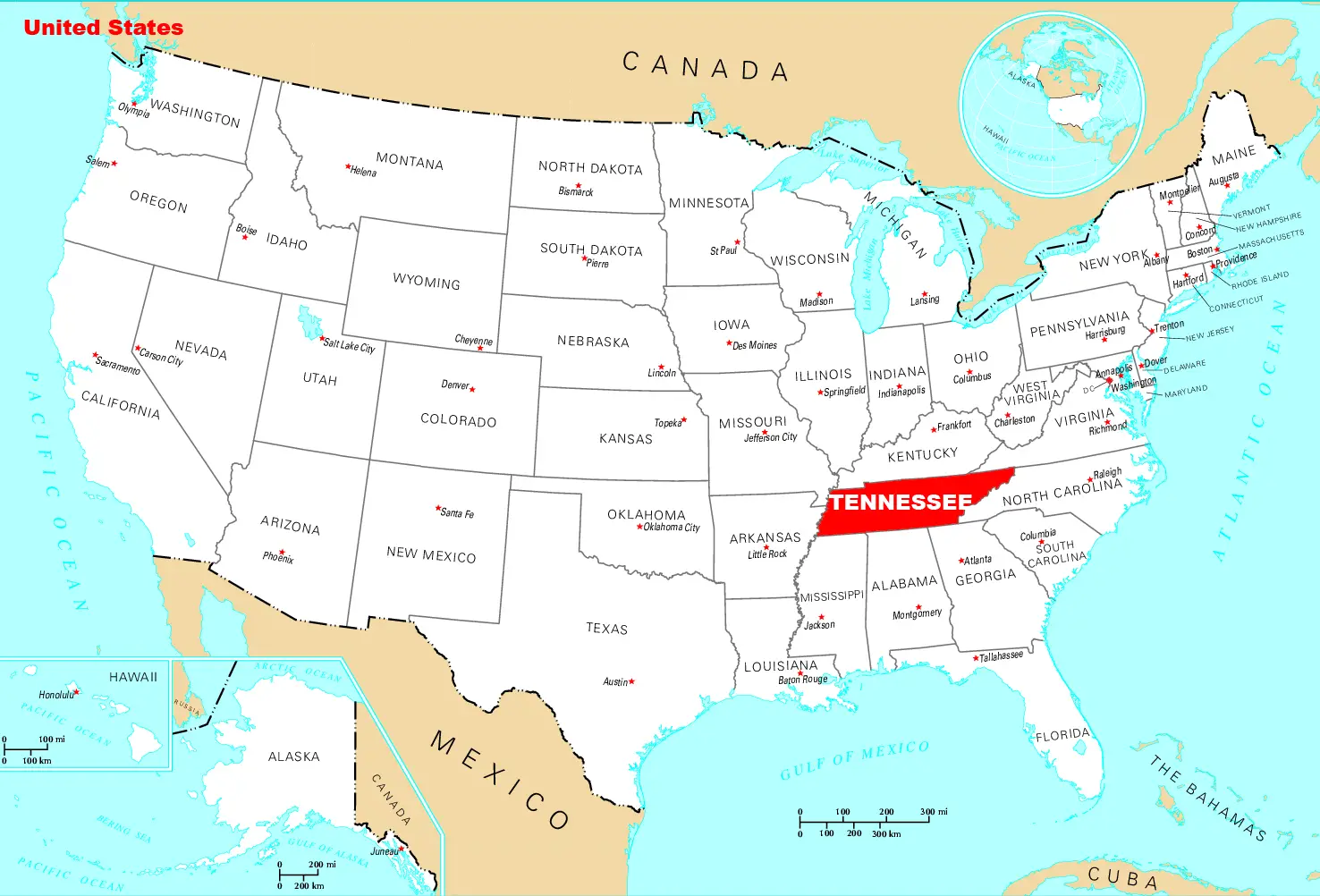 Where Is Tennessee Located • Mapsof.net