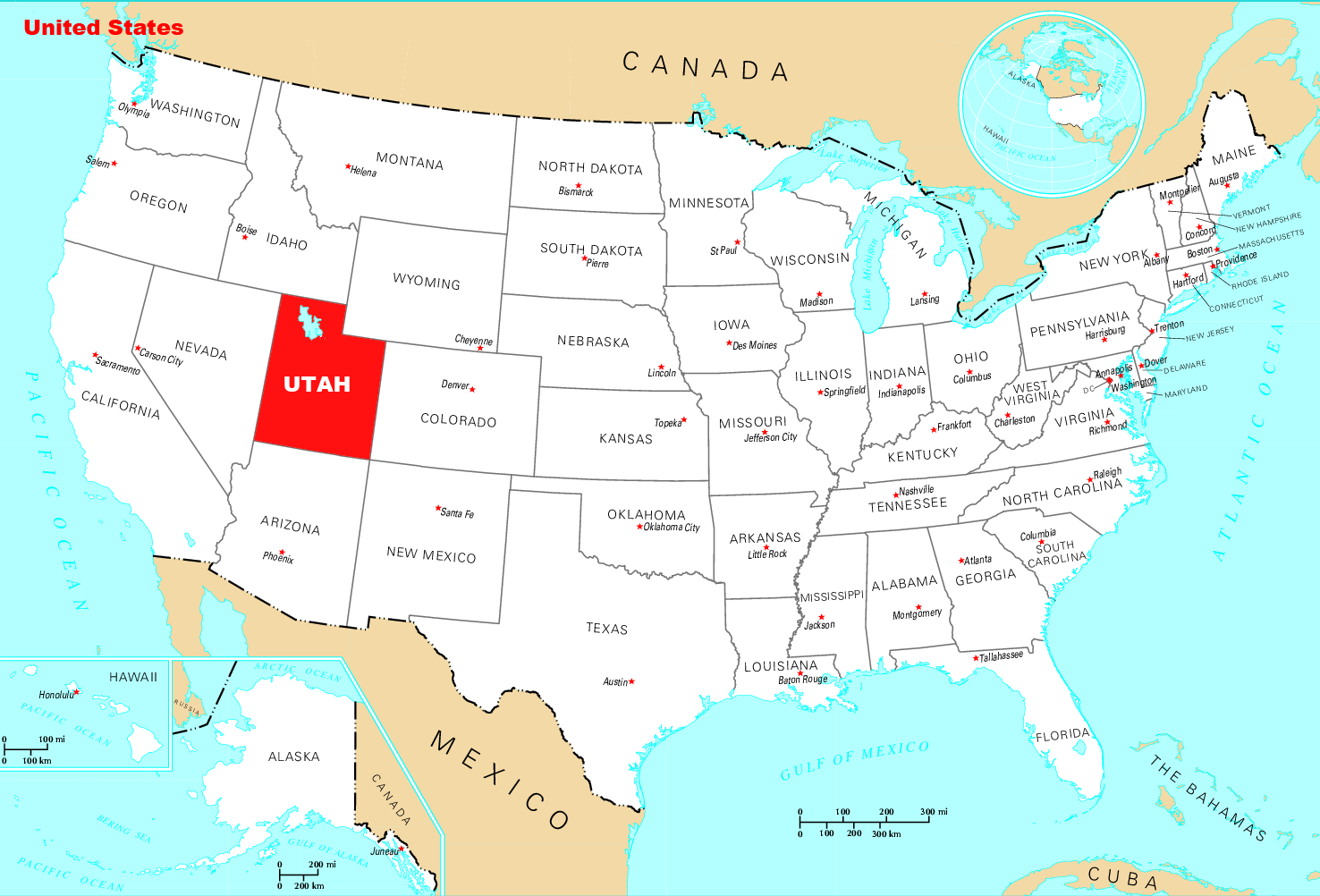 map o f utah