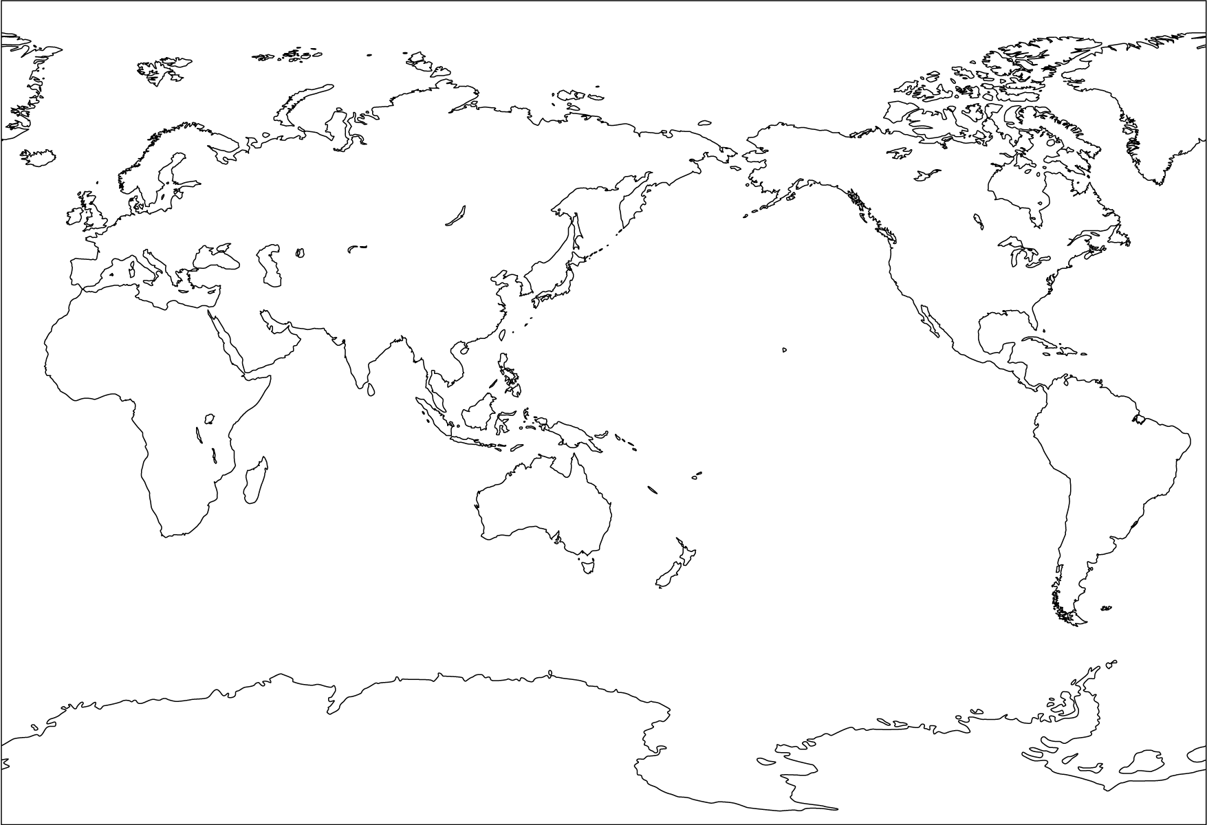 World+map+outline+printable