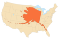 Alaska Area Compared To Conterminous Us - Mapsof.Net Map
