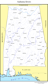 Albama Rivers Map - Mapsof.Net Map