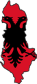 Albania Flag Map - Mapsof.Net Map