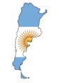 Argentina Flag Map - Mapsof.Net Map