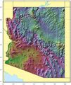 Arizona Relief Map 1 - Mapsof.Net Map