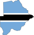 Botswana Flag Map - Mapsof.Net Map