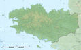Bretagne Region Relief Location Map - Mapsof.net