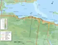 Caraquet Topographic Map - Mapsof.Net Map