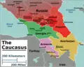 Caucasus Regions Map - Mapsof.Net Map