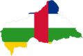 Central African Republic Flag Map - Mapsof.Net Map