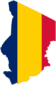 Chad Flag Map - Mapsof.Net Map