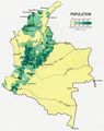 Colombia Population Map 1970 - Mapsof.Net Map