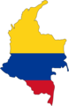 Colombia Flag Map - Mapsof.Net Map
