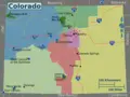 Colorado Regions Map - Mapsof.Net Map