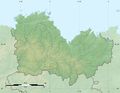 Cotes Darmor Department Relief Location Map - Mapsof.net